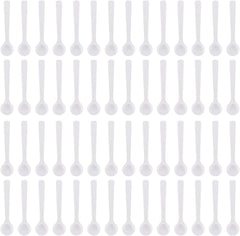 1 g Micro Measuring Spoons, White Plastic Powder Scoops | White 1 g Long-Handle Spoons Help Measure Small Amounts in Jars, Bottles, Spice Containers and Cosmetic Powders
