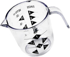 1 Cup Plastic Measuring Cup with Handle - Durable - Easy to Read - US and Metric - Dishwasher Safe - Great for Liquid, Rice, Coffee, Dog Food, Soap, Oil, and More