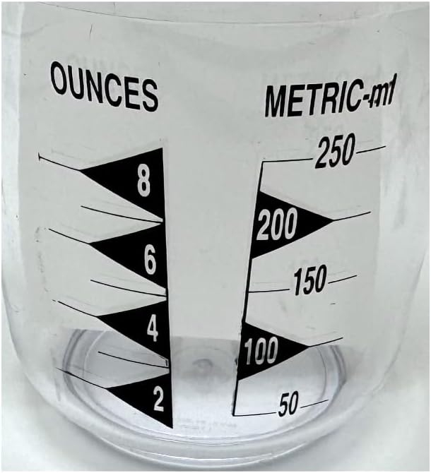 1 Cup Plastic Measuring Cup with Handle - Durable - Easy to Read - US and Metric - Dishwasher Safe - Great for Liquid, Rice, Coffee, Dog Food, Soap, Oil, and More
