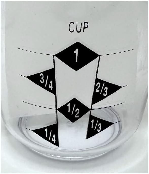 1 Cup Plastic Measuring Cup with Handle - Durable - Easy to Read - US and Metric - Dishwasher Safe - Great for Liquid, Rice, Coffee, Dog Food, Soap, Oil, and More
