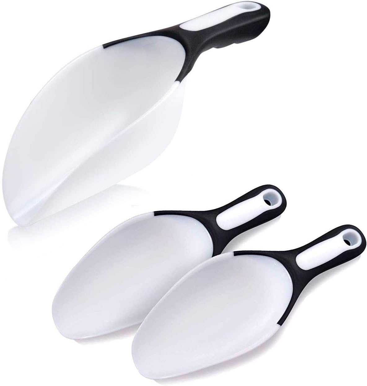 1-Cup Multipurpose Scoop – Flexible Funnel Tip for Spill-Free Pours – Heavy-Duty Ice Scoop for Freezer & Ice Machine – Dog Food Scoop & Flour Scoop for Canisters (1-Pack)