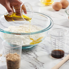 10 oz Clear Plastic Measuring Cups 50 Count Disposable Multipurpose Cups for Baking, Cooking, Resin & Mixing (Formerly Comfy Package)