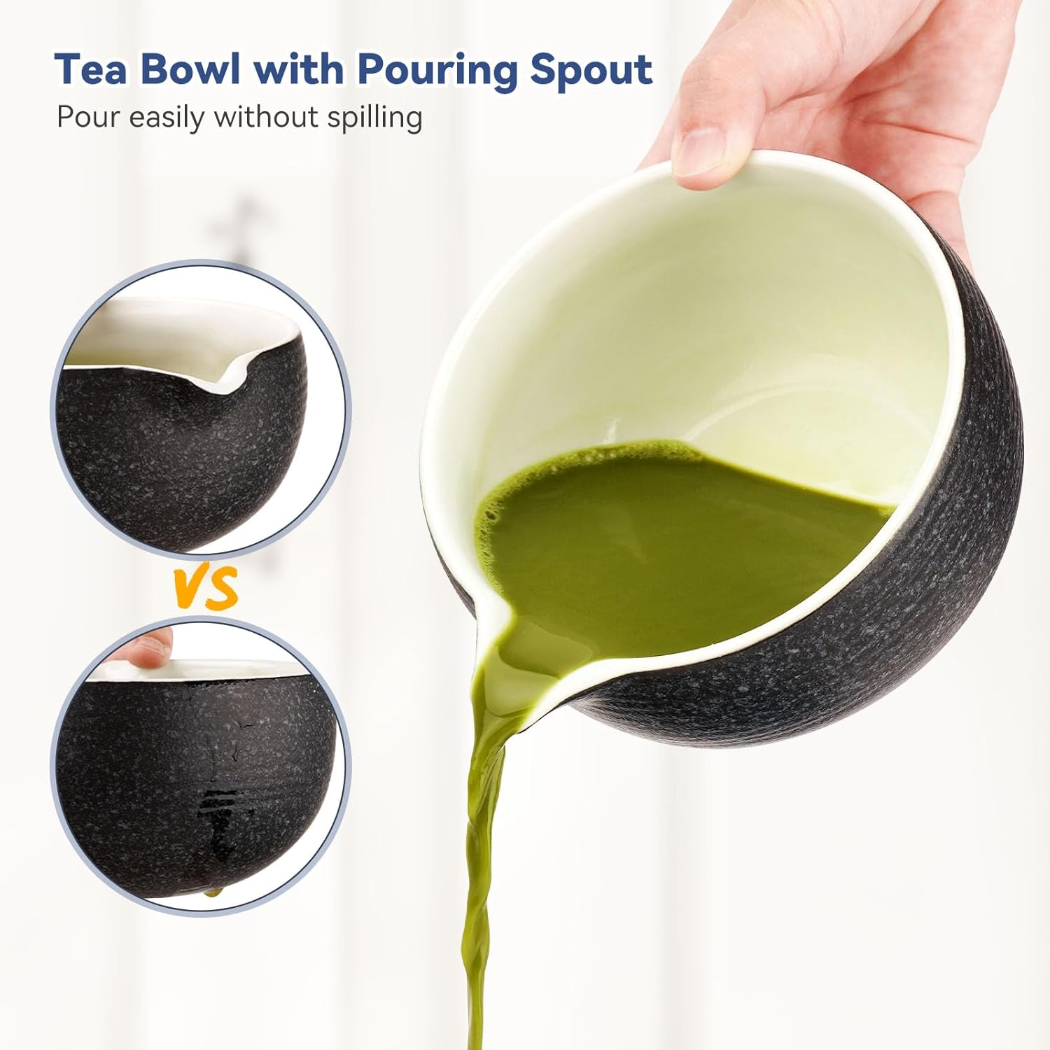 10-Pcs Matcha Whisk Set, Matcha Kit with Measuring Spoon/Cup, Green | Complete Matcha Tea Making Tools | Bamboo Whisk, Ceramic Bowl with Spout & Holder, Stainless Sifter, Gift for Starter