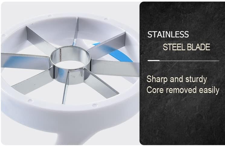 1 Apple Slicer Corer Divider 8 Blade-Easy Grip Apple Cutter With Stainless Steel- Fast Usage Apple Corer And Slicer Tool medium size 7"X4.2"
