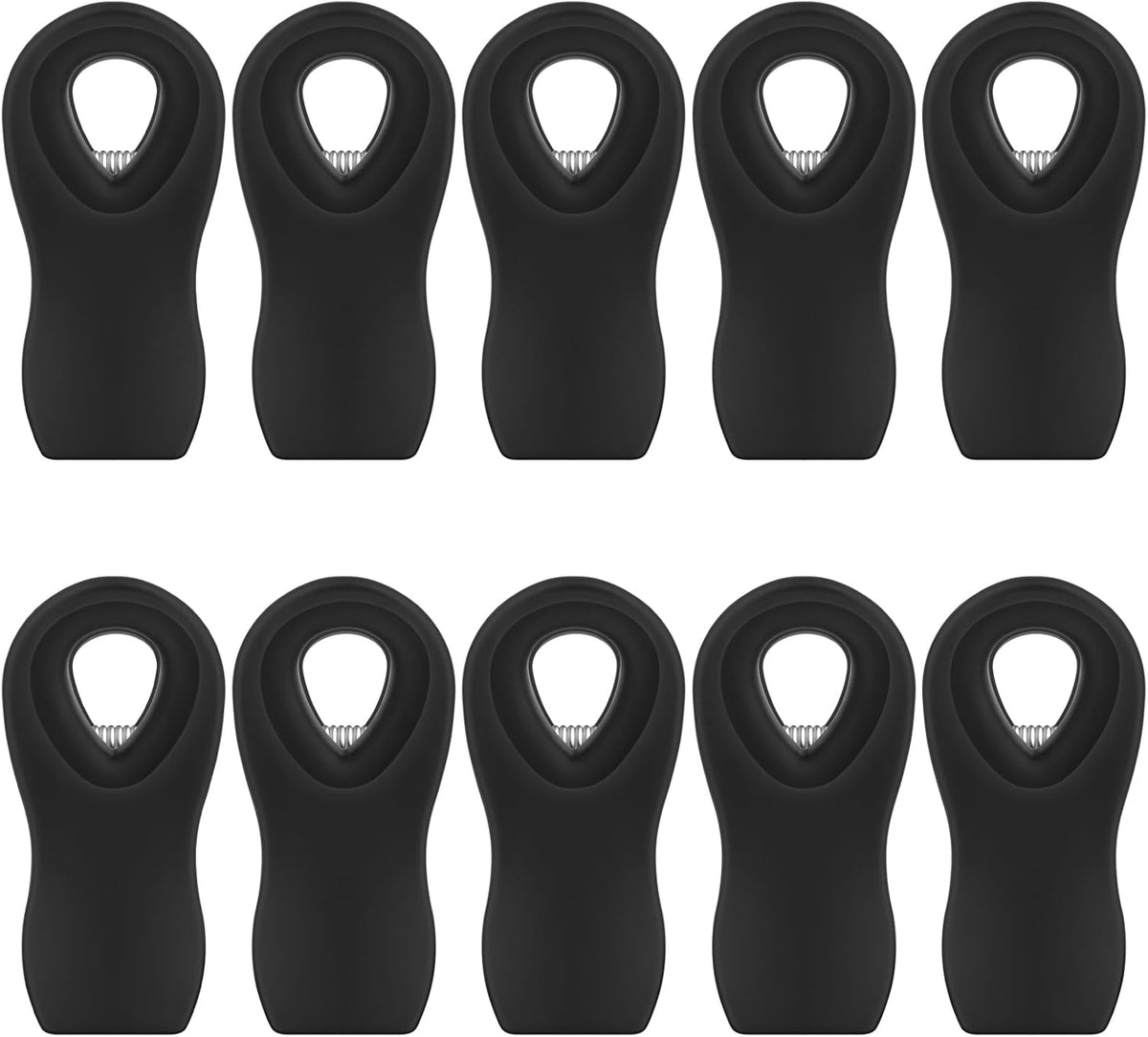 10PCS Magnetic Chip Clips Airtight Seal Reusable Black Bag Clips for Food Storage Heavy Duty Plastic Food Clip for Refrigerator,Fridge,Snack, Kitchen,Bread Bag,Garden,Clothes Pins,Home Decor