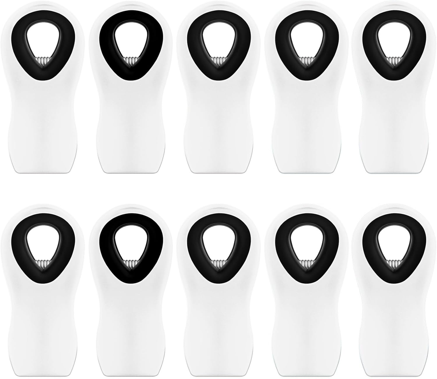 10PCS Magnetic Chip Clips Airtight Seal Reusable Black Bag Clips for Food Storage Heavy Duty Plastic Food Clip for Refrigerator,Fridge,Snack, Kitchen,Bread Bag,Garden,Clothes Pins,Home Decor