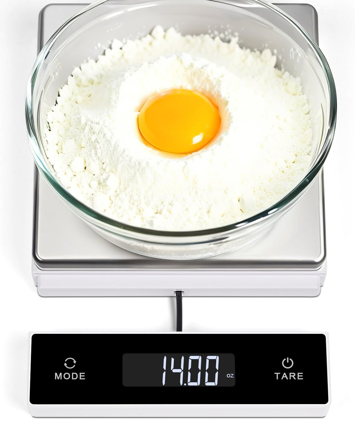11lb/5kg Digital Kitchen Scale, 1g/0.01oz Pull-Out Display | Stainless Steel Platform, Auto-Shutoff, Tare, 6 Units, for Baking, Cooking, Food Scale, Weight Loss, Keto & Meal Prep