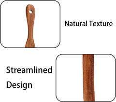 11Inch Wooden Spurtle Spatula for Baking, Sourdough Mixer and Jar Scraping - Food Grade Narrow Mouth Stirring Stick, Dough Whisk, Bowl Scraper Utensil