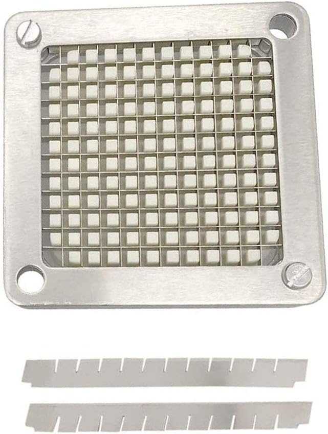1/4" Replacement Chopper Blade, 440C Stainless Steel Blade for Commercial Vegetable Dicer Fruit Cutter, Interchangeable Blade&Pusher Block Set