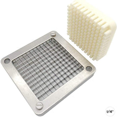 1/4" Replacement Chopper Blade, 440C Stainless Steel Blade for Commercial Vegetable Dicer Fruit Cutter, Interchangeable Blade&Pusher Block Set