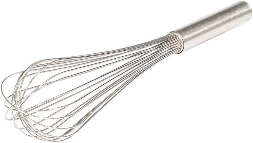 14" Stainless Steel Piano Wire Whip- Thin Flexible Wire Whisk for Whisking Cooking Beating Blending Stirring Ingredients Mixing Sauces Baking Tools Cake Bread Pizza Pastry Biscuits