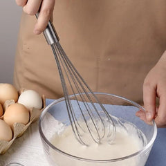 14" Stainless Steel Piano Wire Whip- Thin Flexible Wire Whisk for Whisking Cooking Beating Blending Stirring Ingredients Mixing Sauces Baking Tools Cake Bread Pizza Pastry Biscuits
