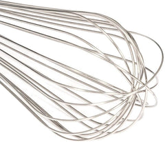 14" Stainless Steel Piano Wire Whip- Thin Flexible Wire Whisk for Whisking Cooking Beating Blending Stirring Ingredients Mixing Sauces Baking Tools Cake Bread Pizza Pastry Biscuits