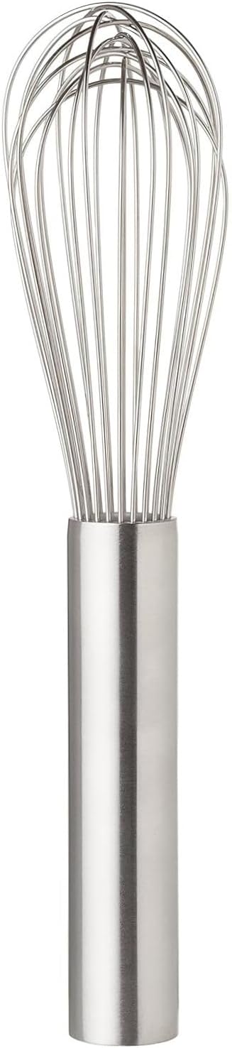 14" Stainless Steel Piano Wire Whip- Thin Flexible Wire Whisk for Whisking Cooking Beating Blending Stirring Ingredients Mixing Sauces Baking Tools Cake Bread Pizza Pastry Biscuits