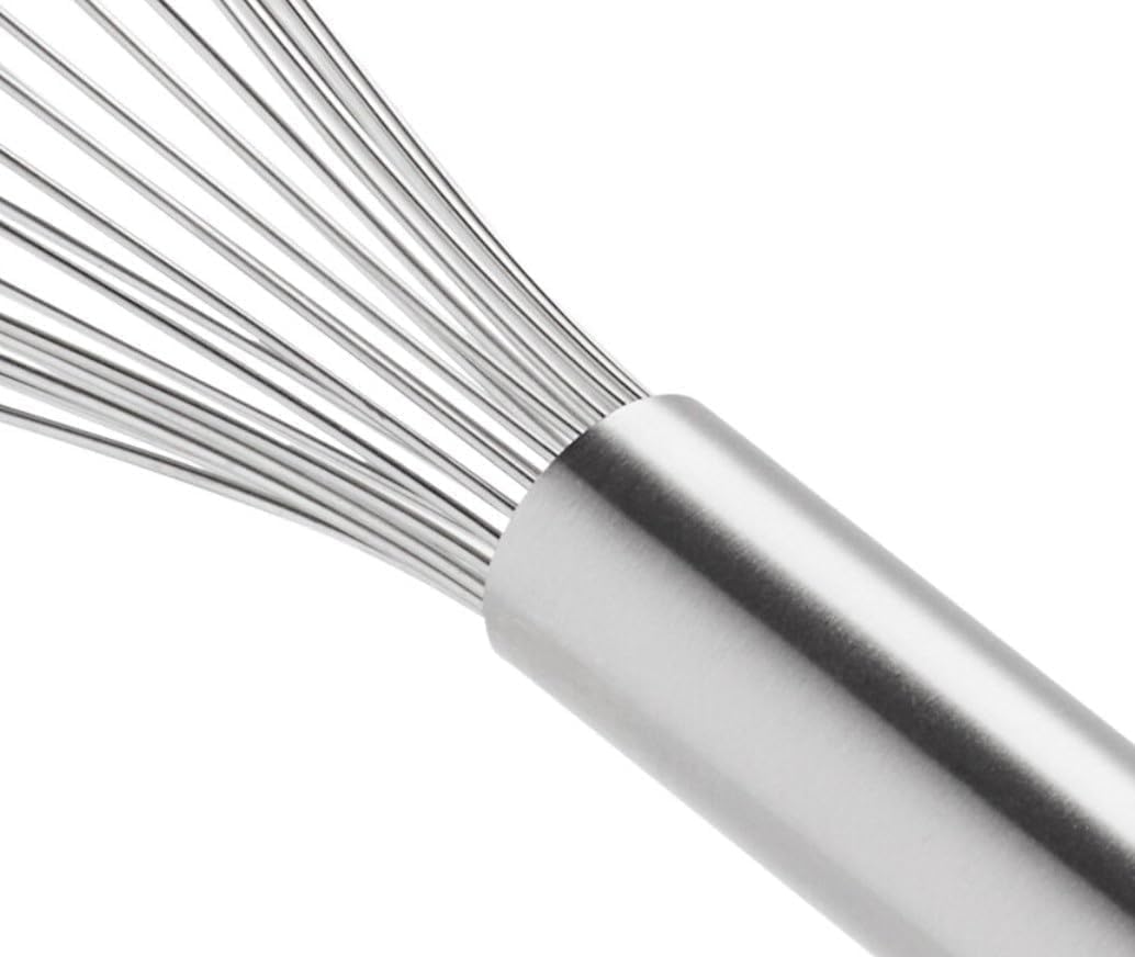 14" Stainless Steel Piano Wire Whip- Thin Flexible Wire Whisk for Whisking Cooking Beating Blending Stirring Ingredients Mixing Sauces Baking Tools Cake Bread Pizza Pastry Biscuits