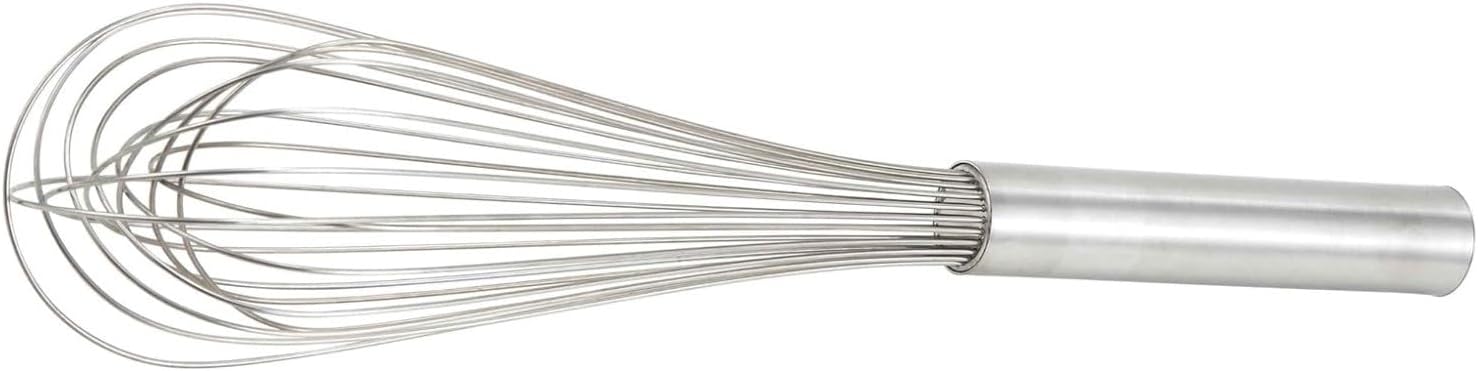 14" Stainless Steel Piano Wire Whip- Thin Flexible Wire Whisk for Whisking Cooking Beating Blending Stirring Ingredients Mixing Sauces Baking Tools Cake Bread Pizza Pastry Biscuits
