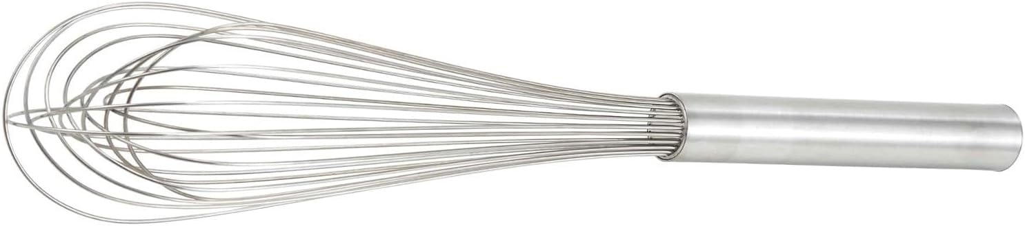 14" Stainless Steel Piano Wire Whip- Thin Flexible Wire Whisk for Whisking Cooking Beating Blending Stirring Ingredients Mixing Sauces Baking Tools Cake Bread Pizza Pastry Biscuits