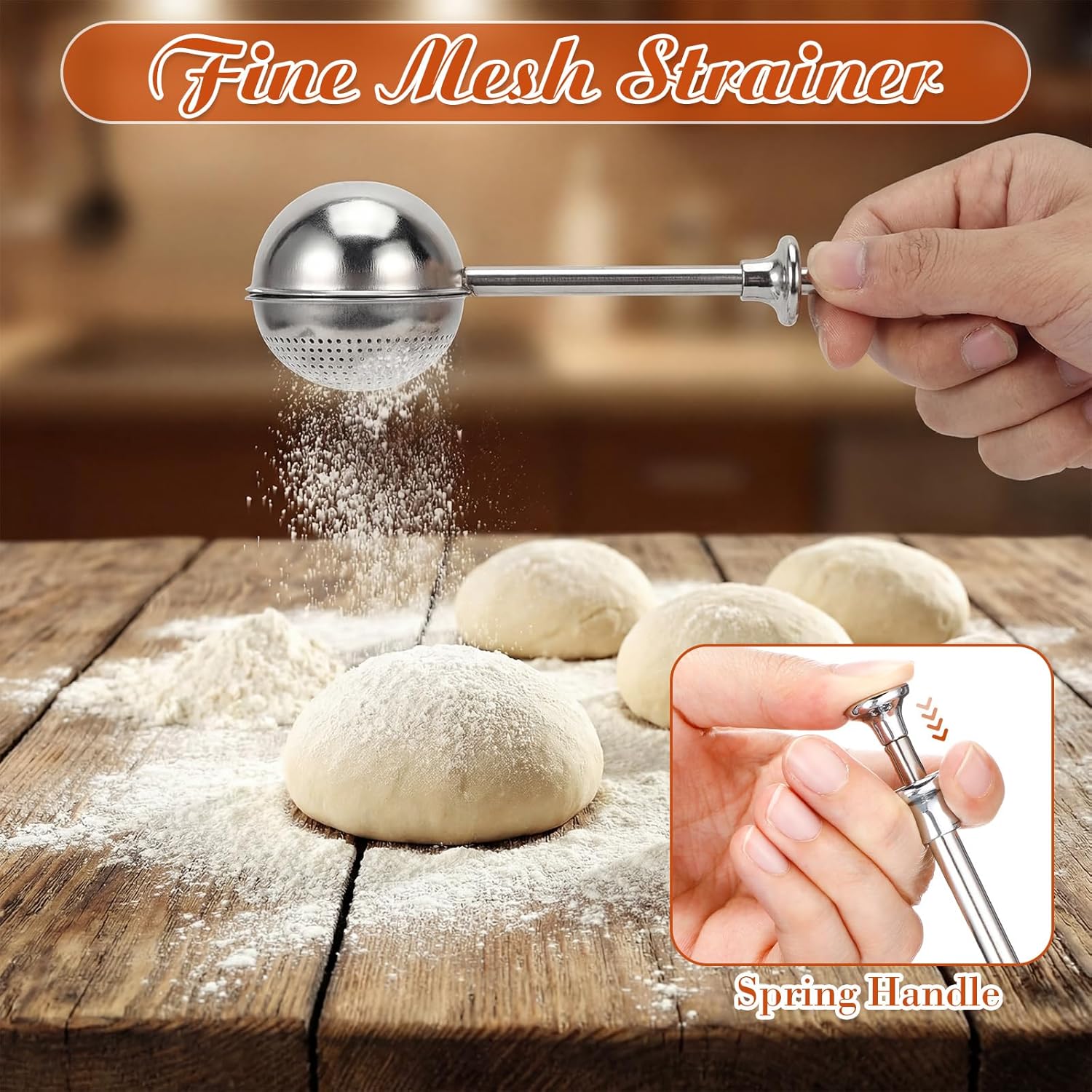 10 Pcs Stainless Steel Pastry Biscuit Cutter Set Include 3 Cup Flour Sifter Biscuit Cutter Pastry Scraper Dough Scraper Silicone Baking Mat Fine Mesh Strainer for Cooking Cookies Donuts Cake