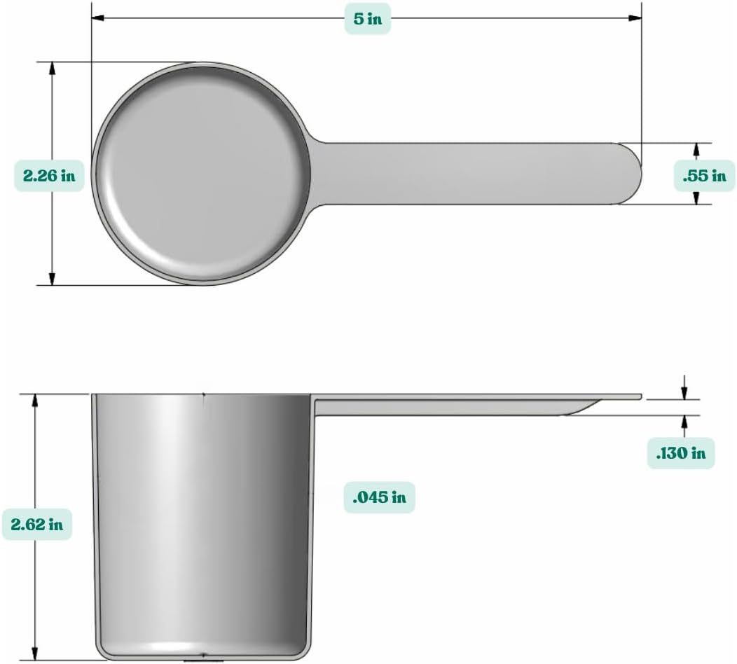 1/4 Teaspoon (1.25 mL) Long Handle Plastic Measuring Spoon for Coffee, Protein Powder, Pet Food, Spices, Grains, Dry Goods – Food-Grade BPA-Free (Pack of 1) - Colors B