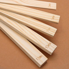 11pcs Wooden Pottery Teaching Kit | 10pcs 5-Size Clay Thickness Guides, 1pc Rolling Pin, for Clay Art, Ceramics & DIY Craft Projects