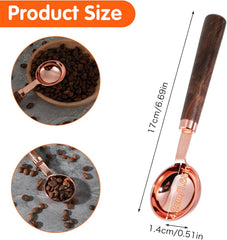 1 Tablespoon Scoop, Coffee Measuring Spoon with Wood Handle, Stainless Steel Coffee Scoop for Beans,Espresso, Protein Powders, Tea, Sugar(1 Tbsp/15ml)