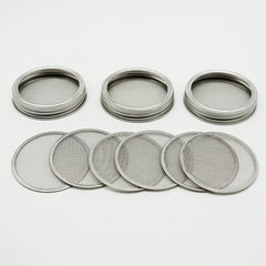 12 Pack Sprouting Lids,304 Stainless Steel Screen Filter Strainer Lid for 2.75 Inch Regular Mouth Mason Jar,Mesh Bean Sprout Sieve Lids,Home Use Alfalfa,Salad,Broccoli,Lentil NO GLASS JAR