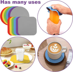 12pcs Jar Opener Gripper Pads – Non-Slip Rubber Jar Grippers, Multi-Function Kitchen Gadget for Bottle & Lid Opening, Anti-Slip Coasters, Jar Opener for Seniors, Arthritis, Weak Hands