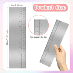 12 Inches Stainless Steel Cake Scraper Leveler and Smoother Metal Cake Scraper Frosting Smoother Baking Scraper Tool for Buttercream