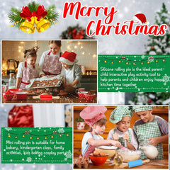10 Pcs 9 Inch Mini Rolling Pins Kids with Wooden Handle | 5 Colors Silicone Non-stick, Small Dough Roller for Kids, Home Kitchen Baking Supplies for Dough Clay Cookie Pastry Cake
