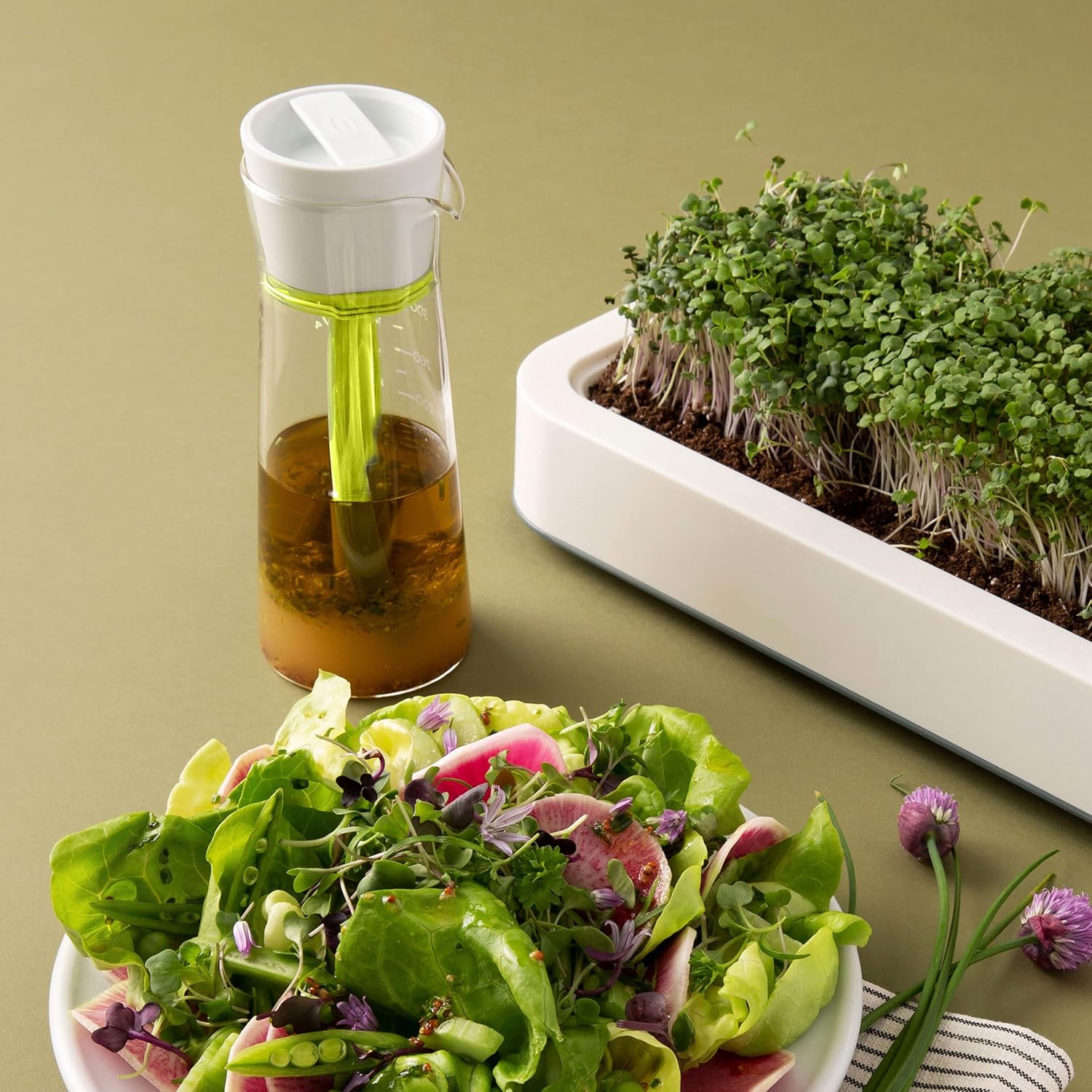 104-759-258 Emulstir Salad Dressing Mixer, One Size, Plastic, Arugula/Meringue