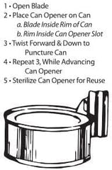 's U.S. SHELBY CO. Military Style Can Openers, P-38 & P-51 Combo Pack