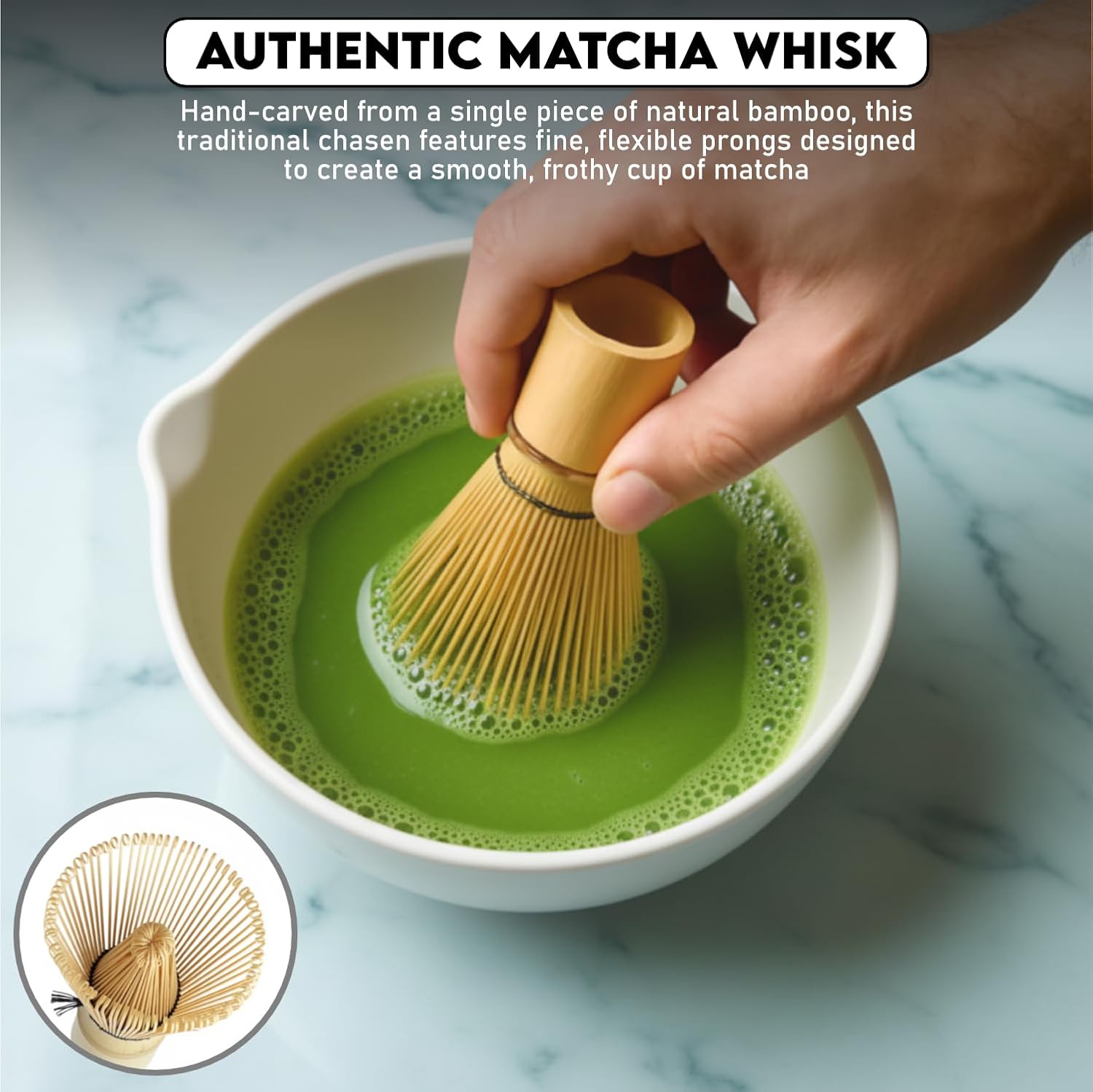 10-Piece Matcha Whisk Set | Complete Matcha Tea Kit with 17oz Ceramic Bowl, Bamboo Whisk & Scoop, Whisk Holder, Stainless Steel Sifter, Measuring Cup, Powder Caddy, Tea Towel | Gift-Ready Matcha Set