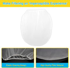 10PCS Paint Filter Bags, 5 Gallon Fine Mesh Strainer | White Fine Mesh, Elastic Top, Gardening, Hydroponics, Paint Strainer