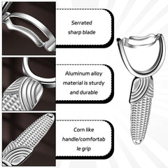 1 Pcs Corn Peeler For Corn On The Cob,Upgraded Stainless Steel Kernel Remover For Corn On The Cob,Non-Slip Handle,Comfortable Grip,Kitchen Gadget(Silver)
