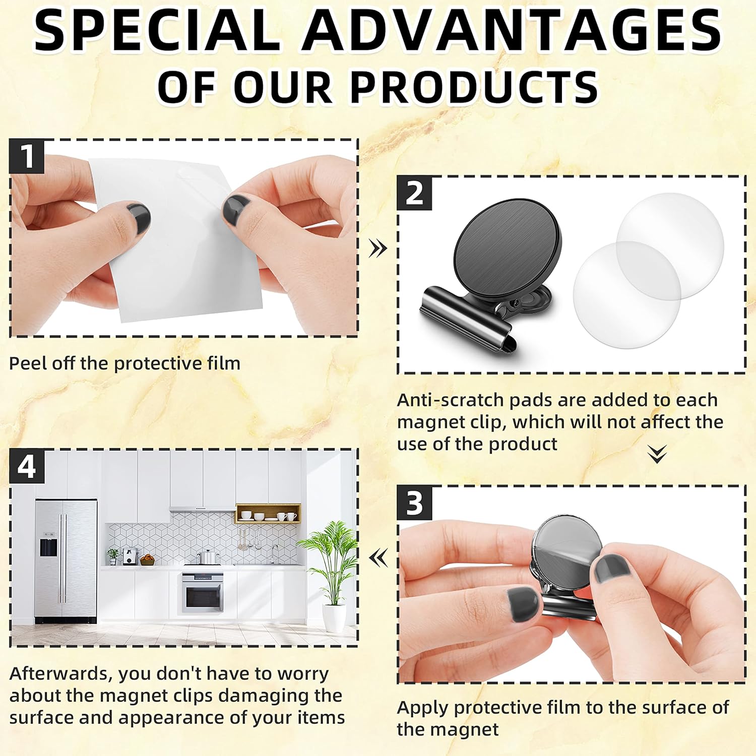 12 Pack Magnetic Clips, Fridge Magnets Refrigerator Magnets, Strong Magnetic Clips Heavy Duty, Whiteboard Magnet Clip for Office Home Classroom Organization Kitchen Accessories(Black)