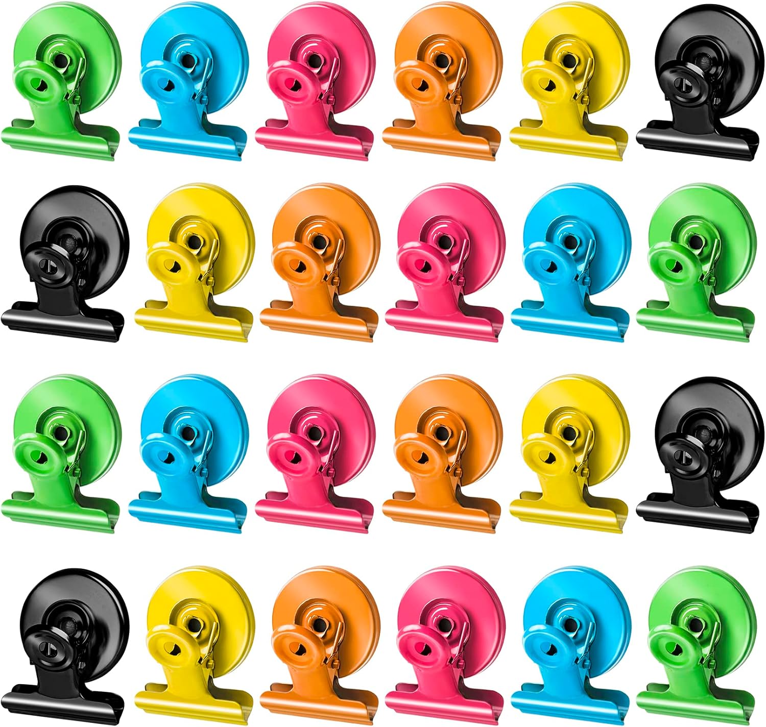 12 Pack Magnetic Clips, Fridge Magnets Refrigerator Magnets, Strong Magnetic Clips Heavy Duty, Whiteboard Magnet Clip for Office Home Classroom Organization Kitchen Accessories(Black)