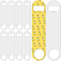 10 Pcs Sublimation Blank Bottle Opener,White Stainless Steel Beer Opener,Credit Card Size, 2.09x3.35 Inch,Perfect Presents for Christmas,Wedding, Father's Day,Suitable for Bar,Kitchen, Restaurant
