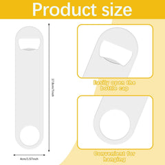 10 Pcs Sublimation Blank Bottle Opener,White Stainless Steel Beer Opener,Credit Card Size, 2.09x3.35 Inch,Perfect Presents for Christmas,Wedding, Father's Day,Suitable for Bar,Kitchen, Restaurant