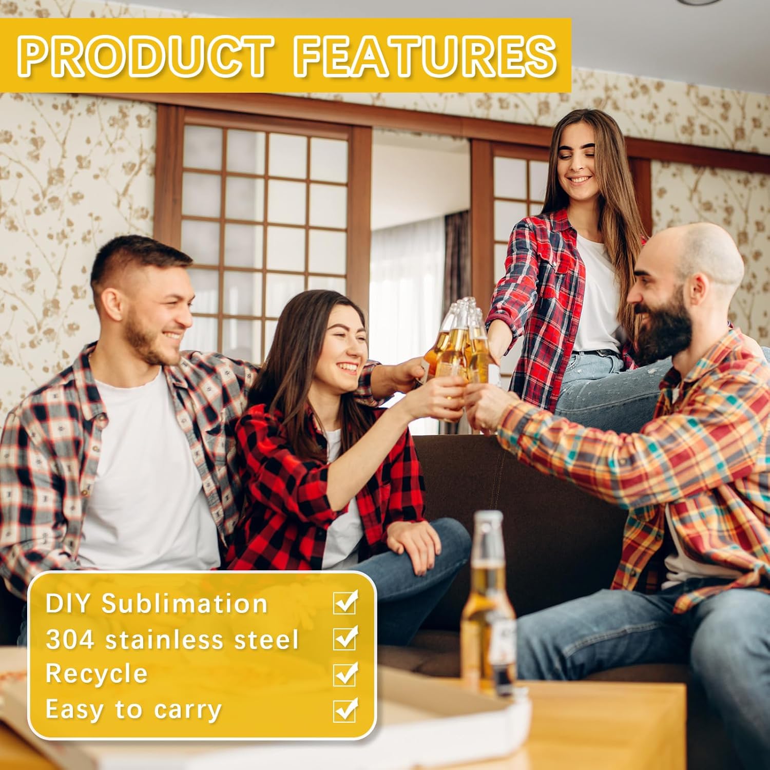 10 Pcs Sublimation Blank Bottle Opener,White Stainless Steel Beer Opener,Credit Card Size, 2.09x3.35 Inch,Perfect Presents for Christmas,Wedding, Father's Day,Suitable for Bar,Kitchen, Restaurant