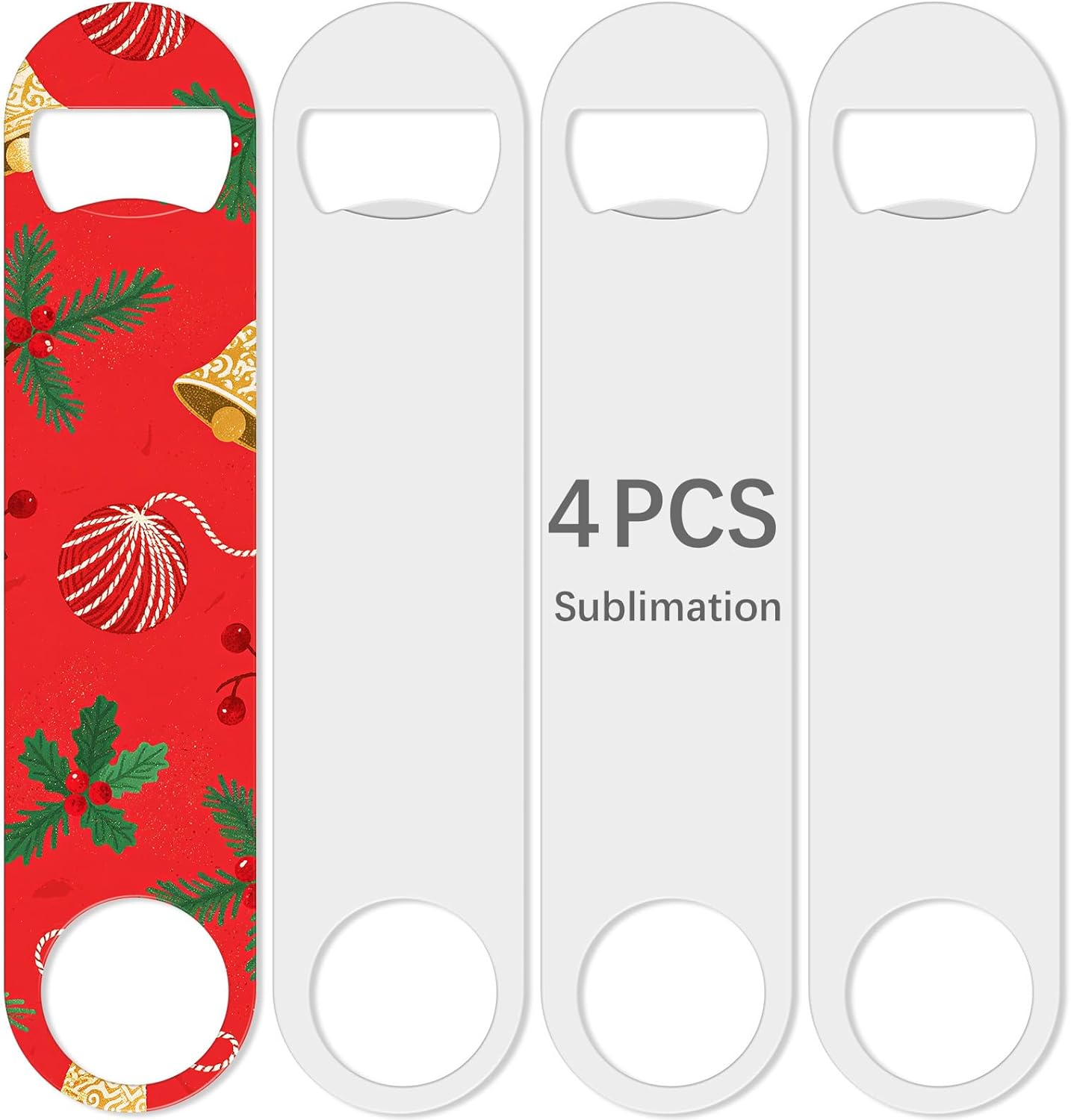 10 Pcs Sublimation Blank Bottle Opener,White Stainless Steel Beer Opener,Credit Card Size, 2.09x3.35 Inch,Perfect Presents for Christmas,Wedding, Father's Day,Suitable for Bar,Kitchen, Restaurant