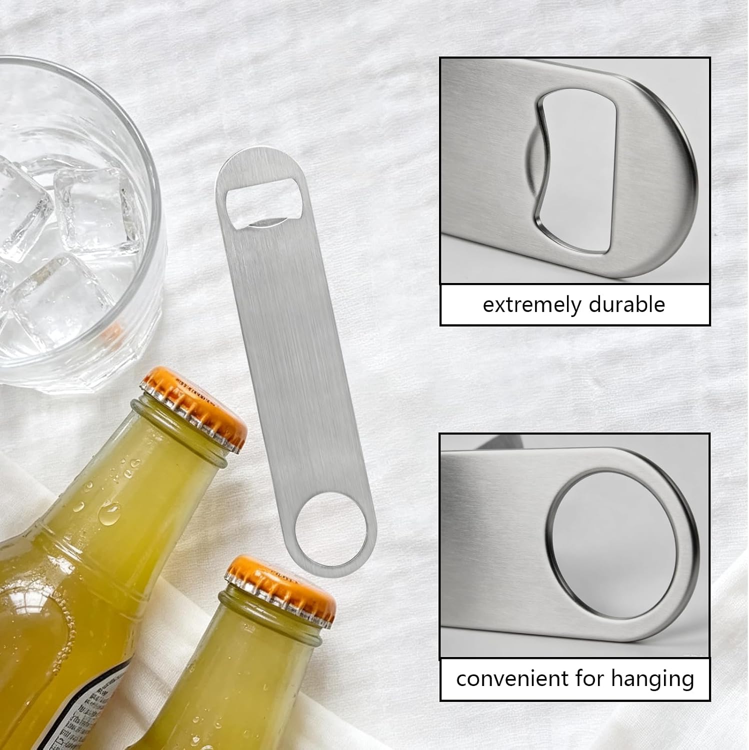 10 Pcs Sublimation Blank Bottle Opener,White Stainless Steel Beer Opener,Credit Card Size, 2.09x3.35 Inch,Perfect Presents for Christmas,Wedding, Father's Day,Suitable for Bar,Kitchen, Restaurant