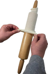 100% Cotton Rolling Pin Cover, Non-Stick, 15", 2 Pack | Rolling Pin Sleeve For Nonstick Dough Rolling, Absorbs Excess Flour For Light, Flakey Pastries, Pizza Crust, Lint Free