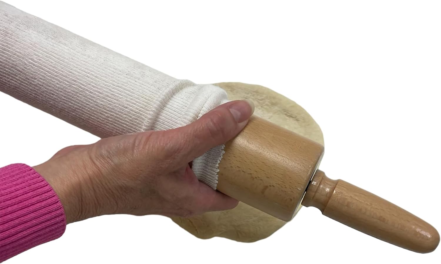 100% Cotton Rolling Pin Cover, Non-Stick, 15", 2 Pack | Rolling Pin Sleeve For Nonstick Dough Rolling, Absorbs Excess Flour For Light, Flakey Pastries, Pizza Crust, Lint Free