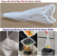 100 Sink Strainer Net Bags for Sink Basket Holder, Mesh Sink Strainer Bags for Kitchen Sink Food Catcher, Sink Trash Catcher Bags for Garbage Leftovers etc.