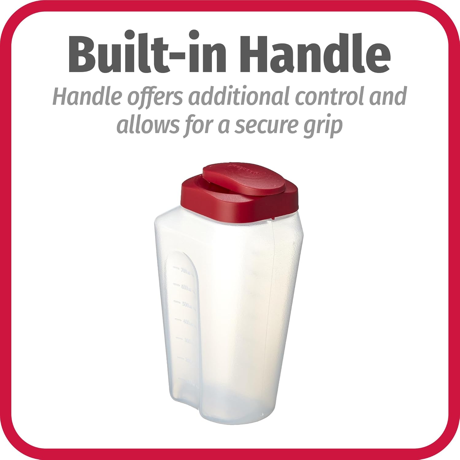 1 Quart Bottle with Snap Lock Easy-Pour Lid, BPA Free, Clear