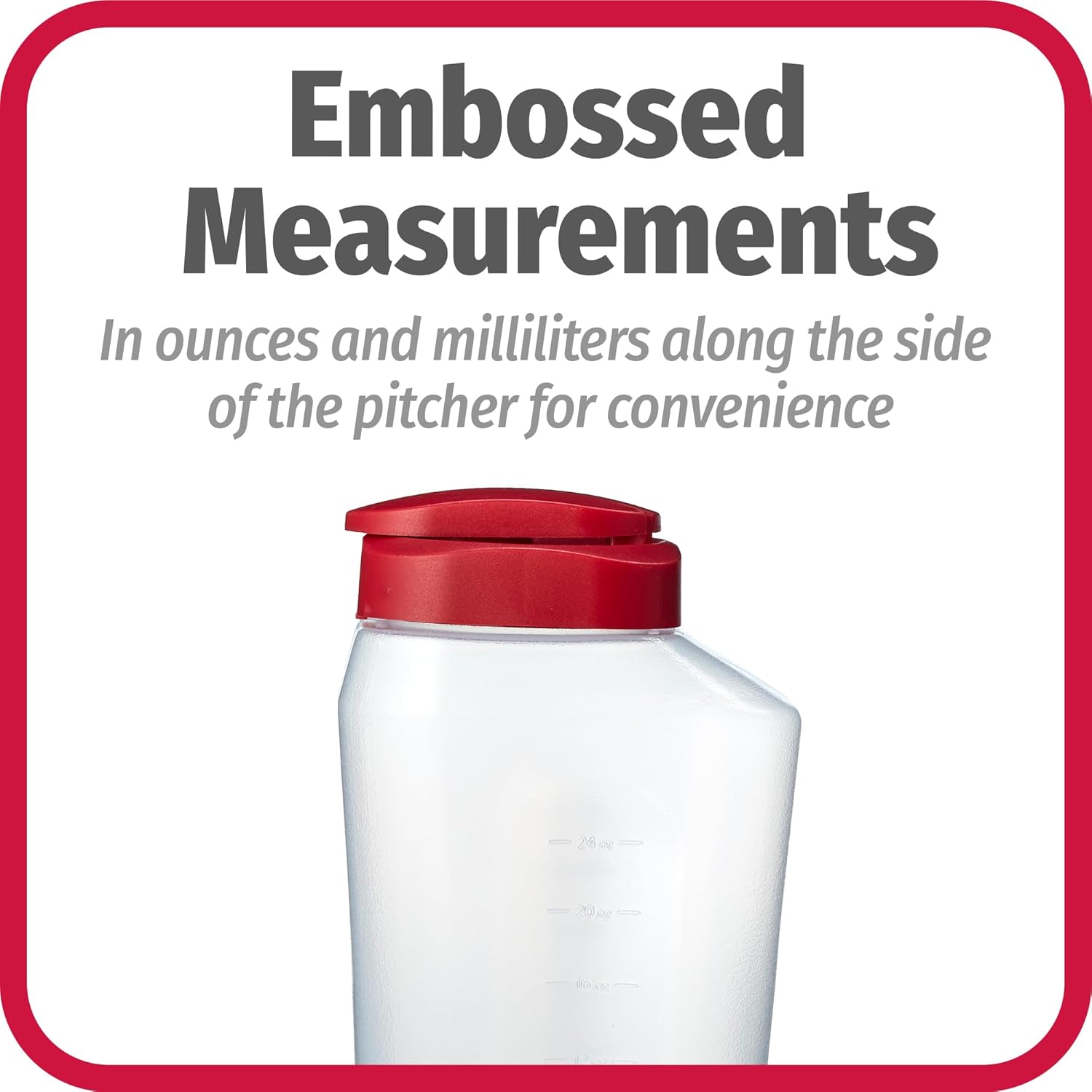 1 Quart Bottle with Snap Lock Easy-Pour Lid, BPA Free, Clear