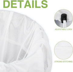10 Pack Brew Bags Reusable Extra Large 26 x 22'' Fine Mesh Strainer Cold Brew Filters Drawstring Cheese Cloth Straining Bags Wine Making Supplies for Fruit Cider Beer