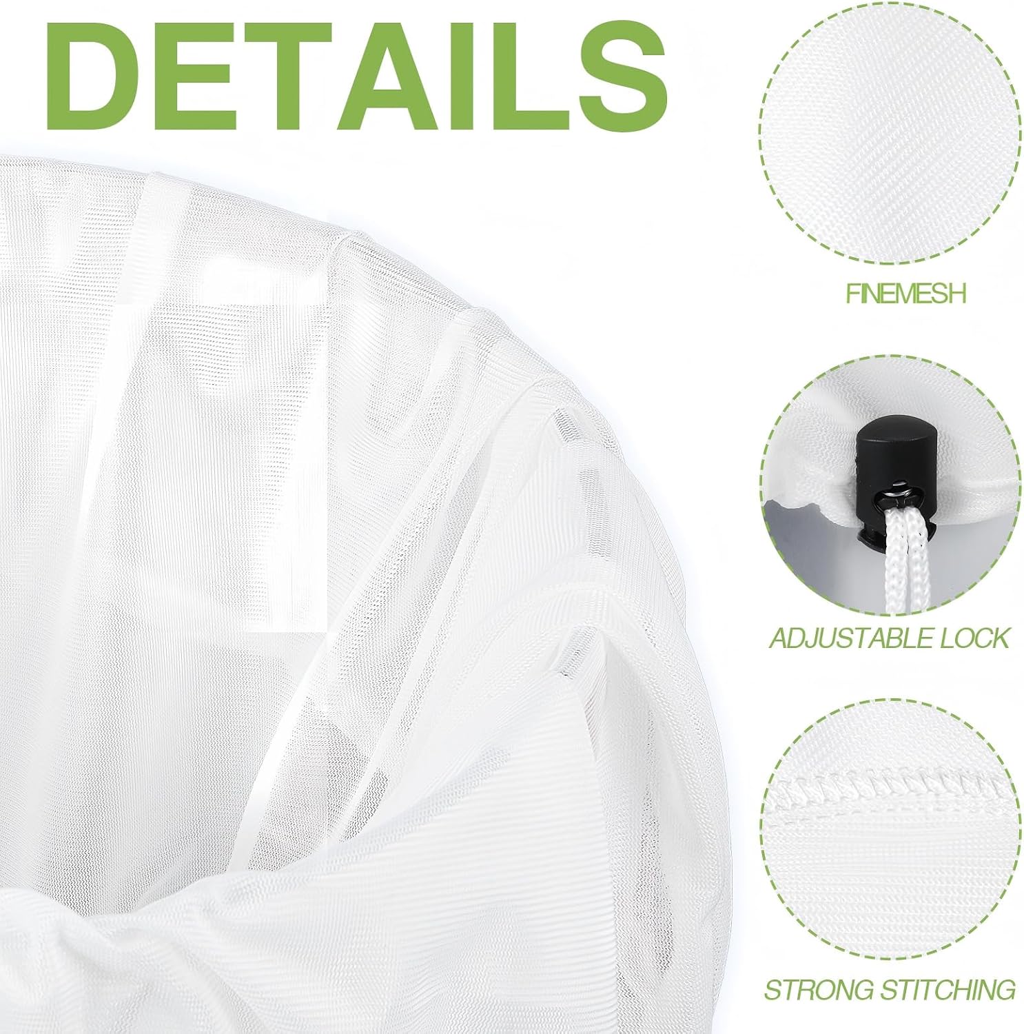 10 Pack Brew Bags Reusable Extra Large 26 x 22'' Fine Mesh Strainer Cold Brew Filters Drawstring Cheese Cloth Straining Bags Wine Making Supplies for Fruit Cider Beer