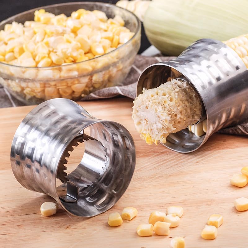 1 Pack Stainless Steel Rotating Corn Sheller Creative Corn Kernels Stripper Kitchen Gadget