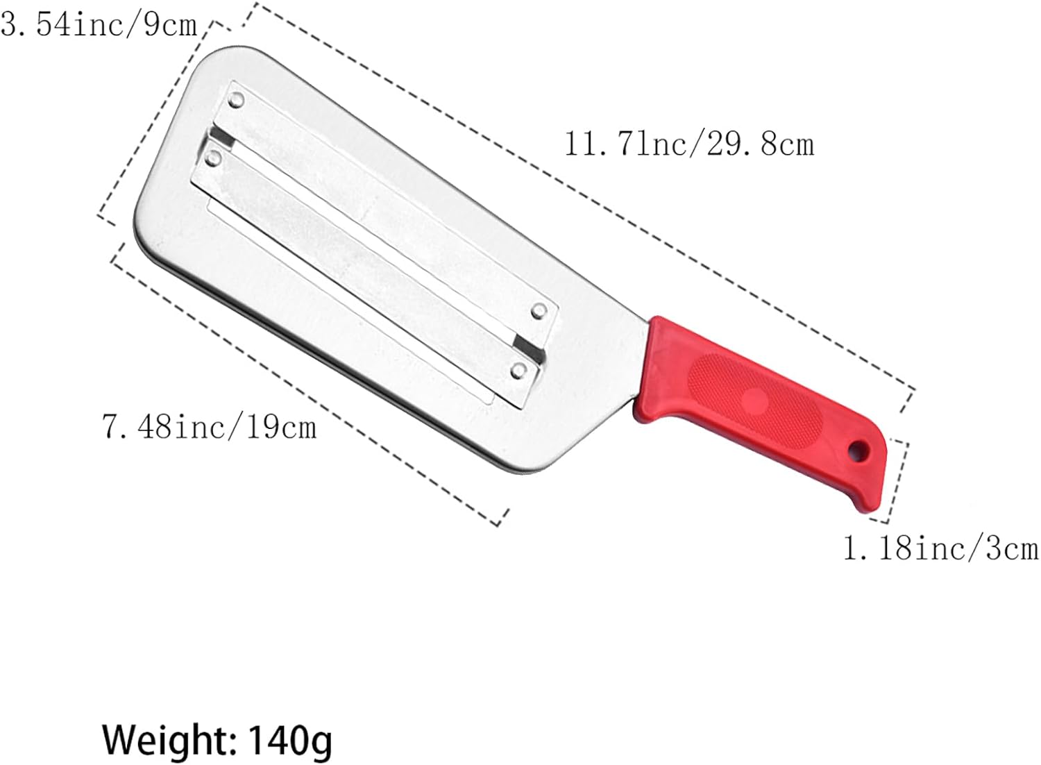(2 Pack) Cabbage Shredder for Coleslaw,Stainless Steel Cabbage Slicer Shredder,Kitchen Lettuce Knife (Black and Red)